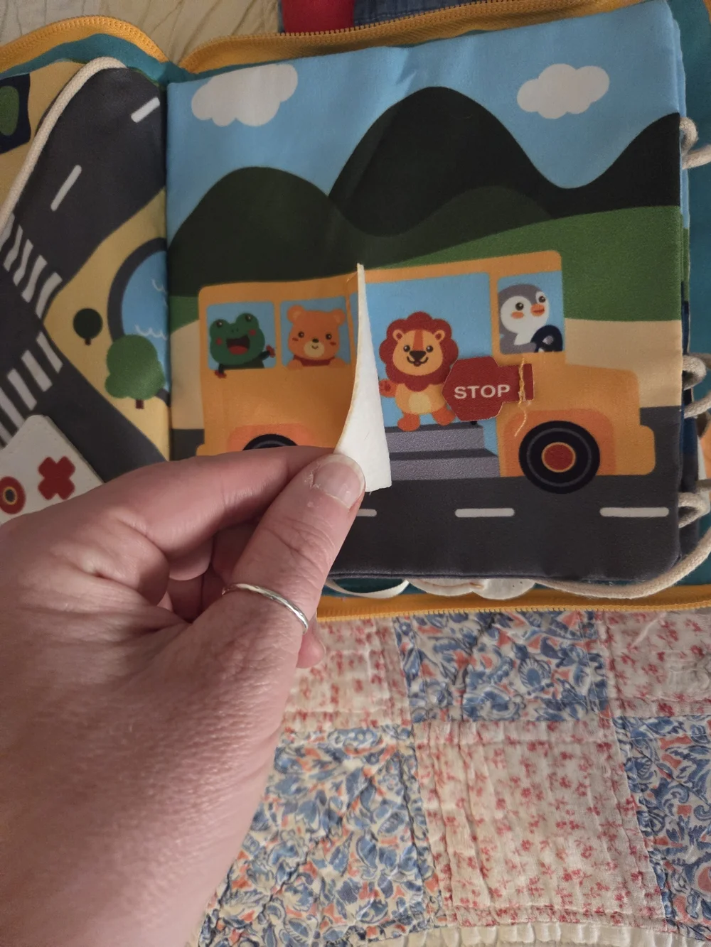 Vehicle Baby Toddler 3D Cloth Book Sensory Transportation Town Educational toy